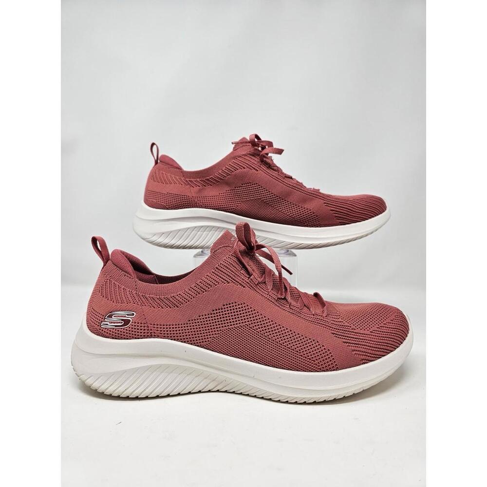 Skechers Ultra Flex 3.0 149854 Womens Size 12 Beige Knit Running‎ Shoes Sneakers